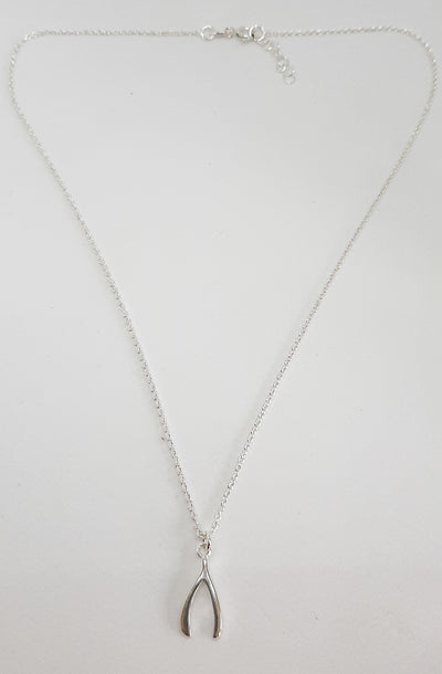 Silver Wishbone Necklace
