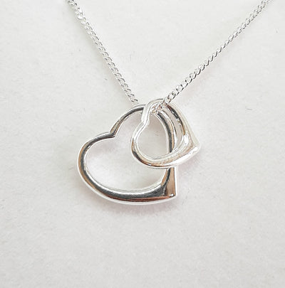 Silver Double Heart Pendant