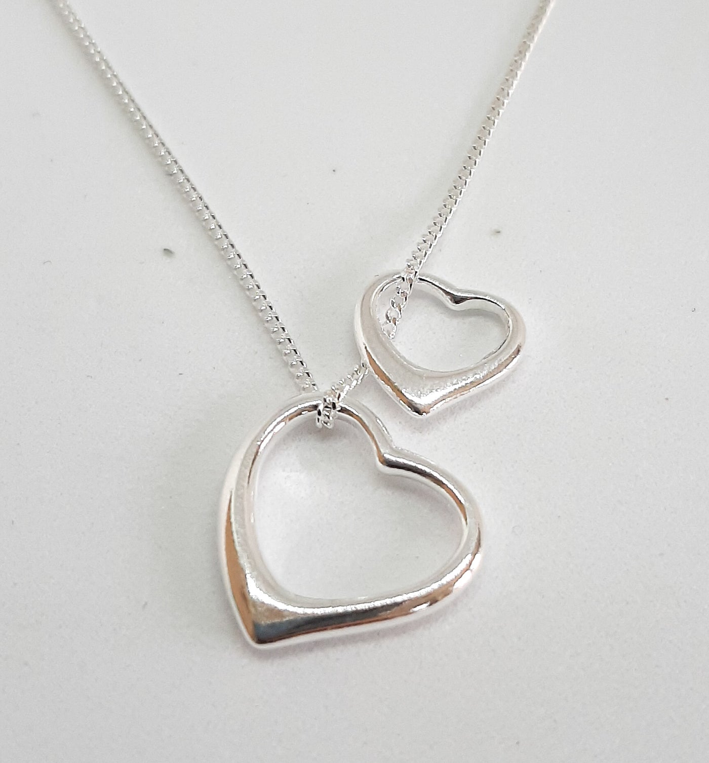 Silver Double Heart Pendant