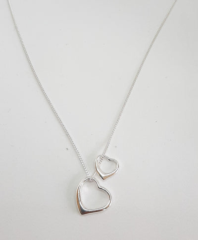 Silver Double Heart Pendant