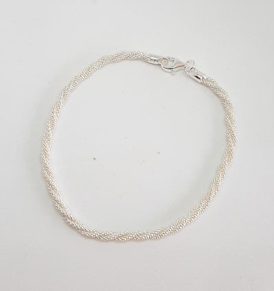 Silver Plaited Mesh Bracelet