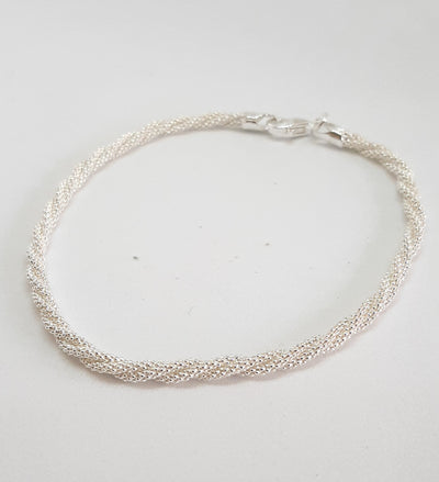 Silver Plaited Mesh Bracelet