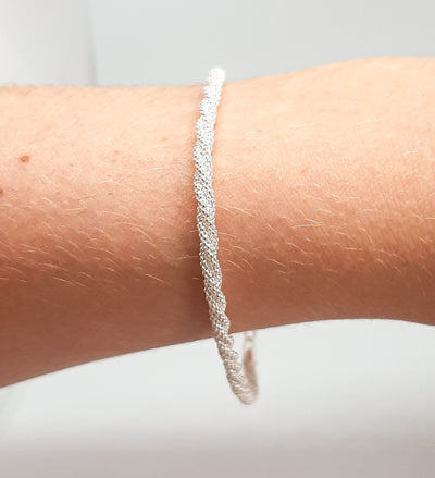 Silver Plaited Mesh Bracelet