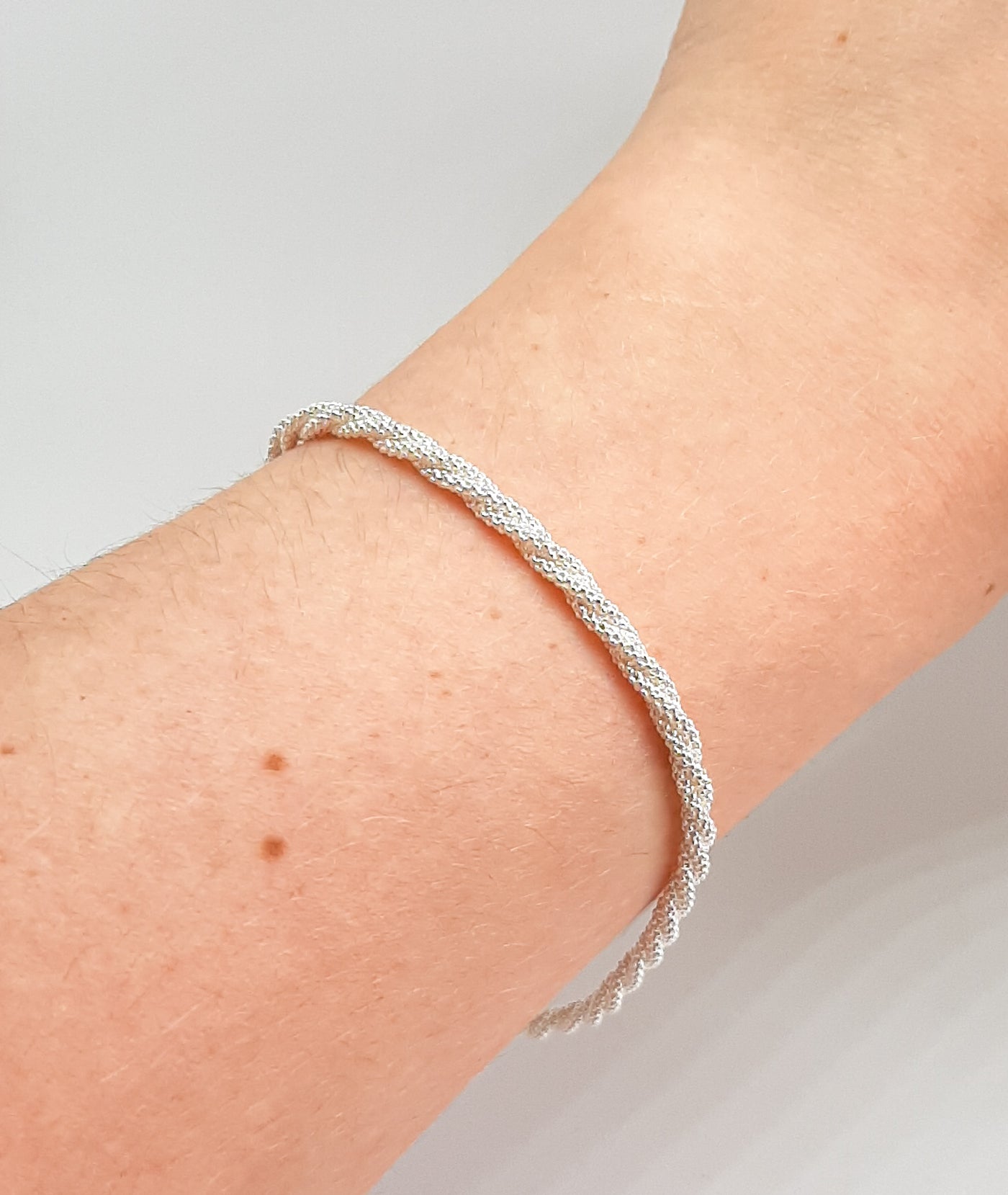 Silver Plaited Mesh Bracelet