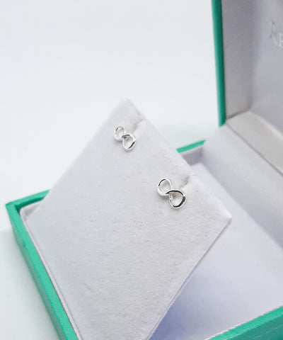 Silver Infinity Stud Earrings