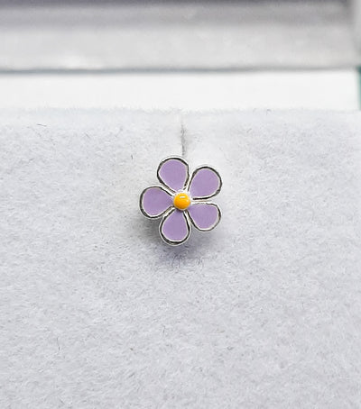 Purple Flower Stud Earrings