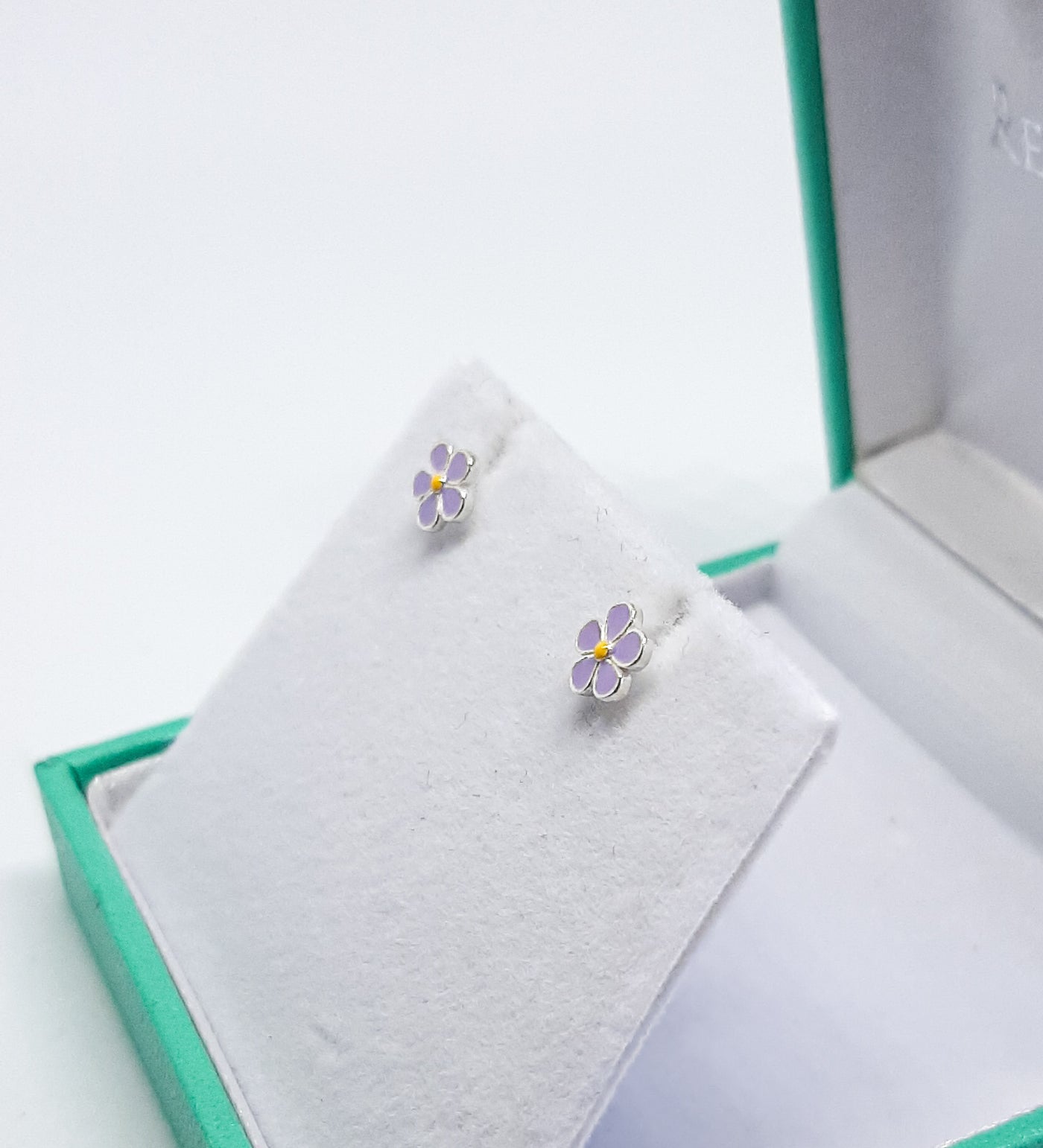 Purple Flower Stud Earrings