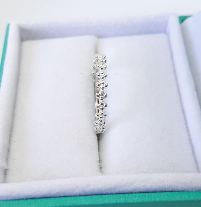 Silver Flower Bobble Ring