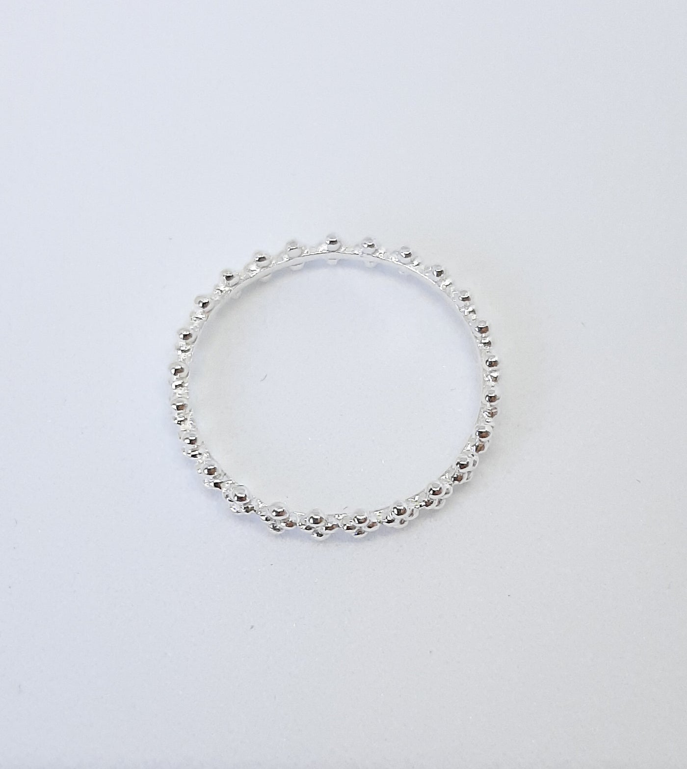 Silver Flower Bobble Ring