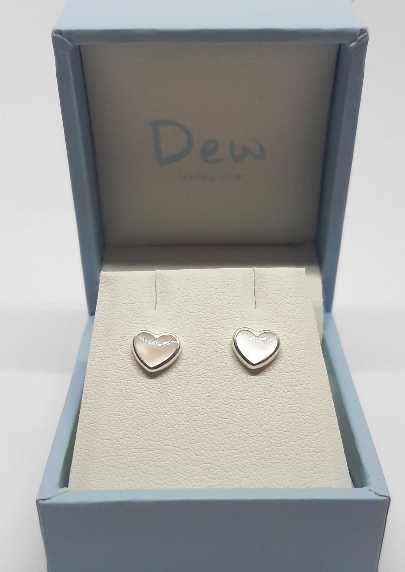 Dinky Mother of Pearl Heart Stud Earrings