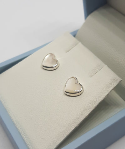 Dinky Mother of Pearl Heart Stud Earrings