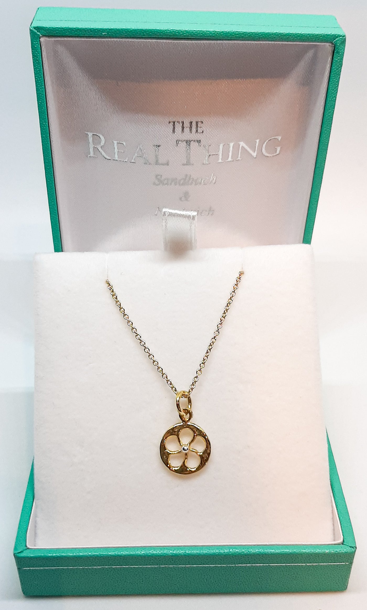 Yellow Gold Cut Out Flower Pendant