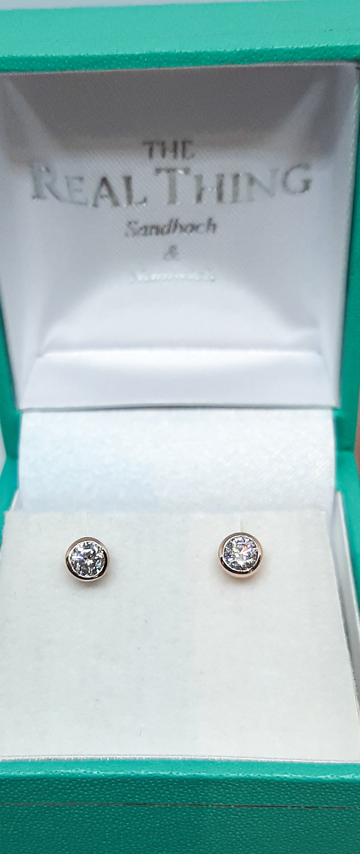 Rose Gold CZ Stud Earrings