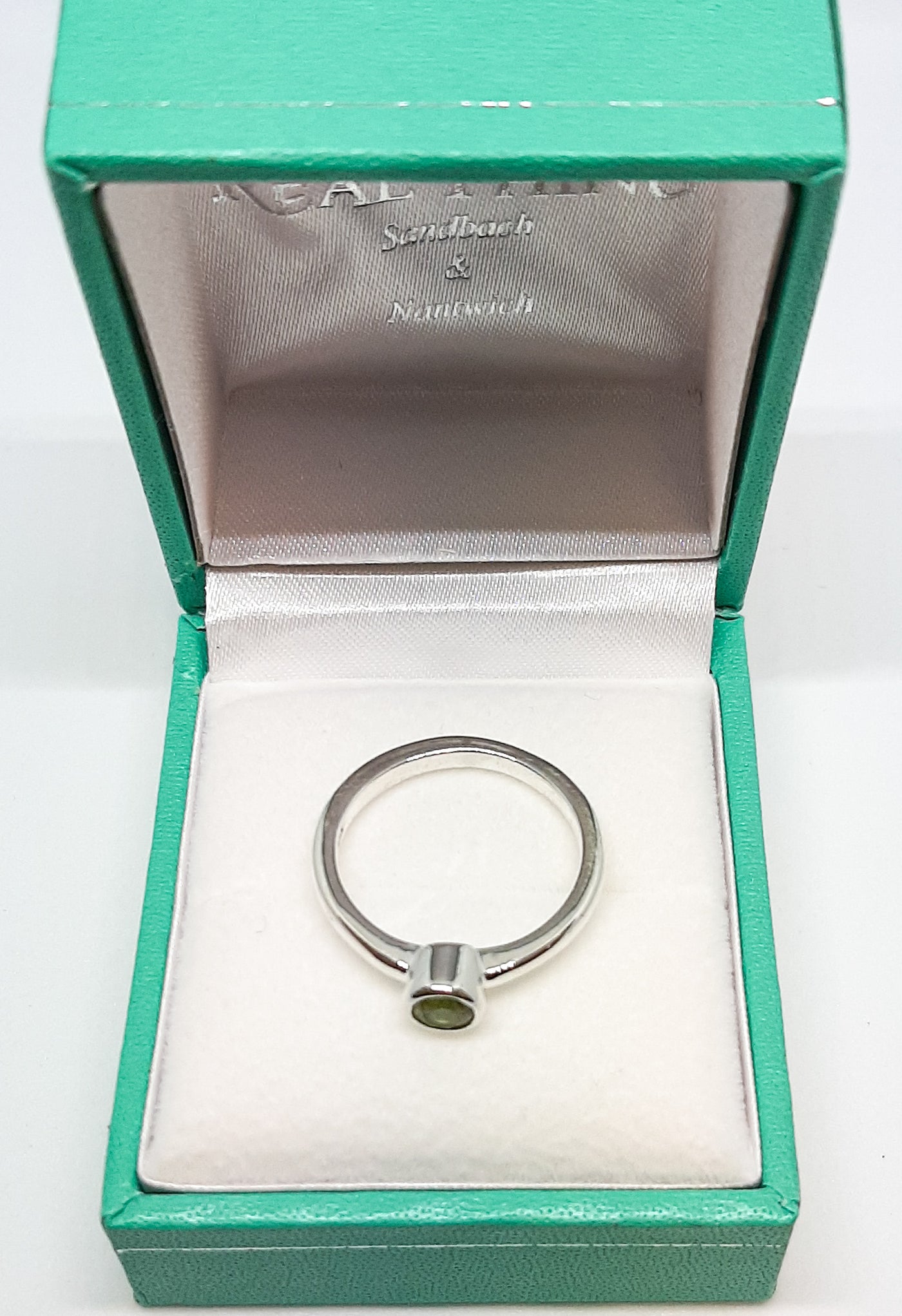 Dainty Round Peridot Ring