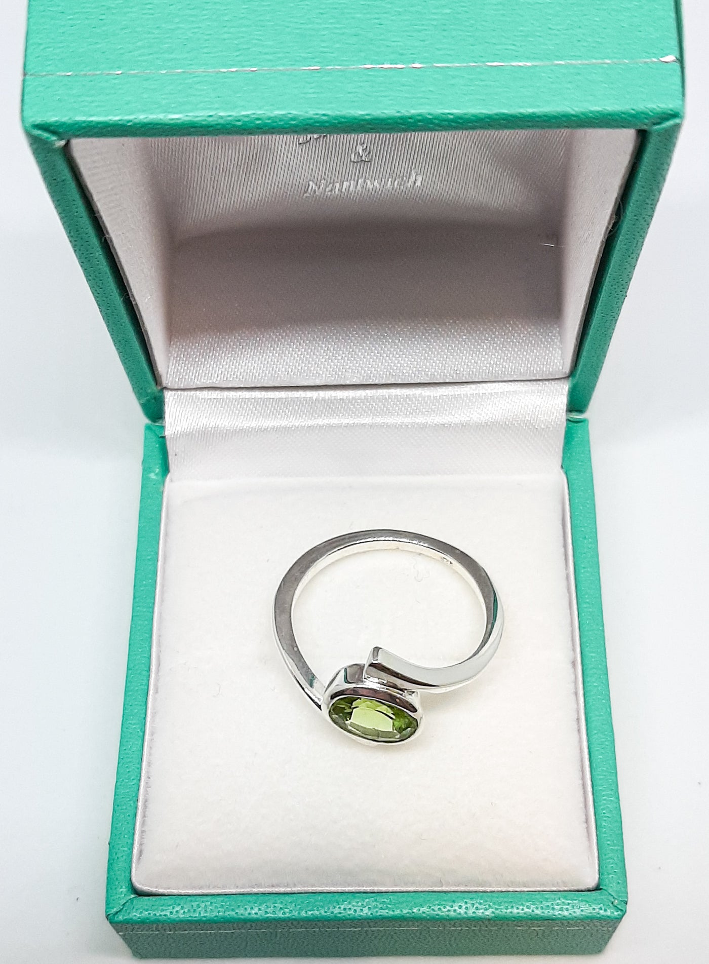 Abstract Oval Peridot Ring