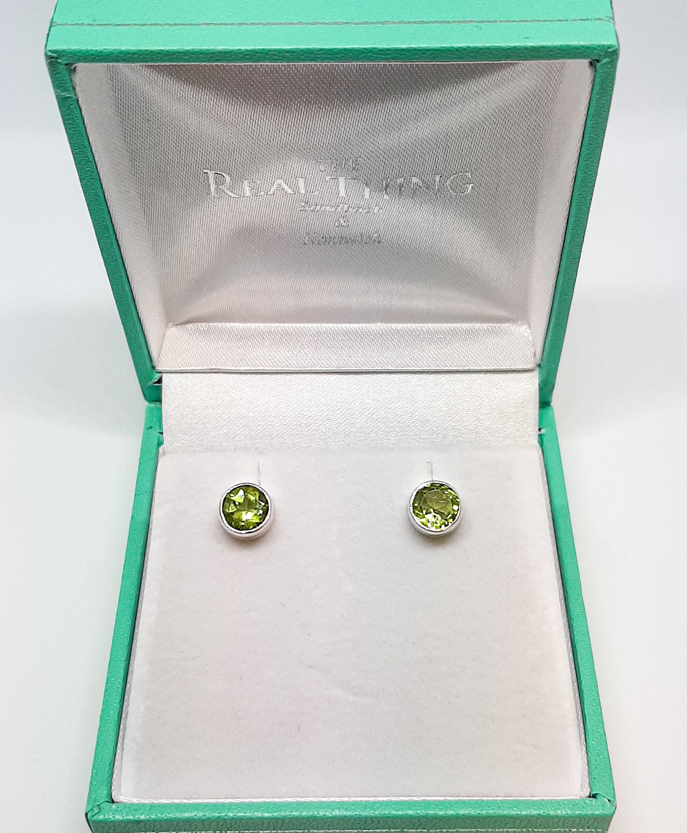 6mm Round Peridot Stud Earrings
