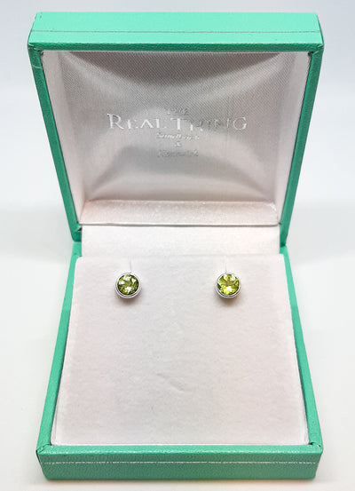 5mm Round Peridot Stud Earrings