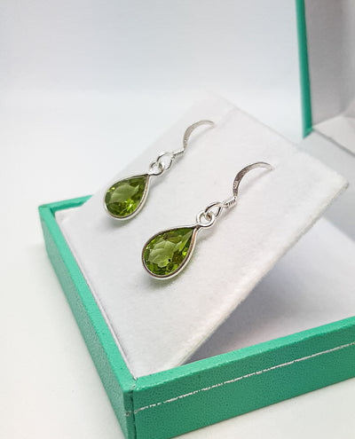 Peridot Tear Drop Earrings