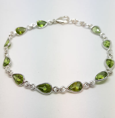 Teardrop Peridot Bracelet