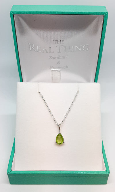 Teardrop Peridot Pendant