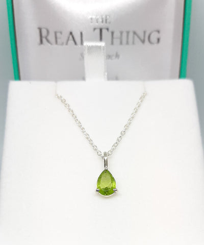 Teardrop Peridot Pendant