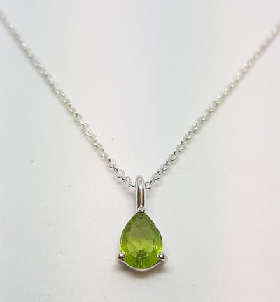 Teardrop Peridot Pendant