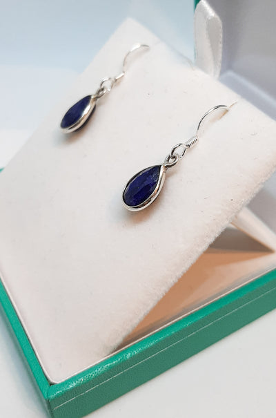 Sapphire Tear Drop Earrings