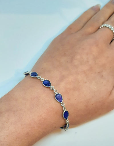 Sapphire Tear Drop Bracelet