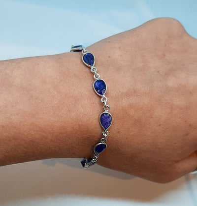 Sapphire Tear Drop Bracelet