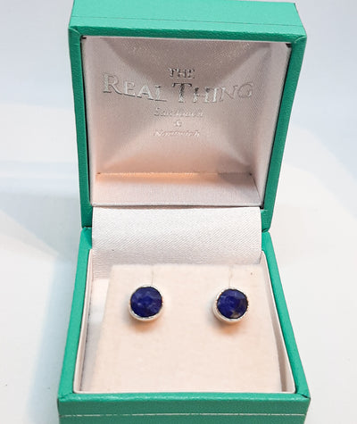 Sapphire Round 6mm Stud Earrings