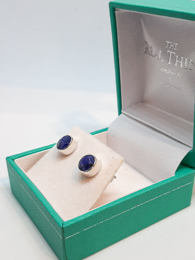 Sapphire Round 6mm Stud Earrings