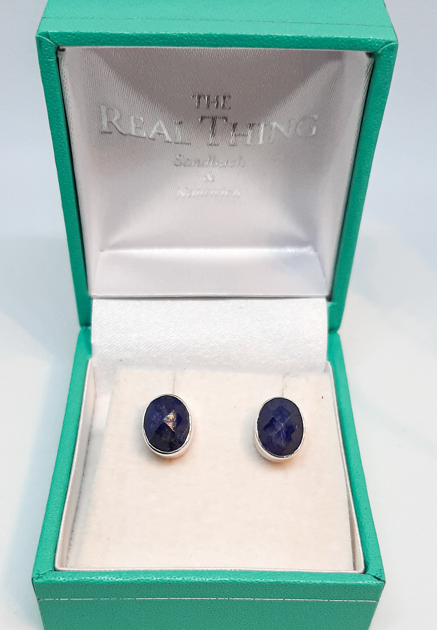 Sapphire Oval Stud Earrings