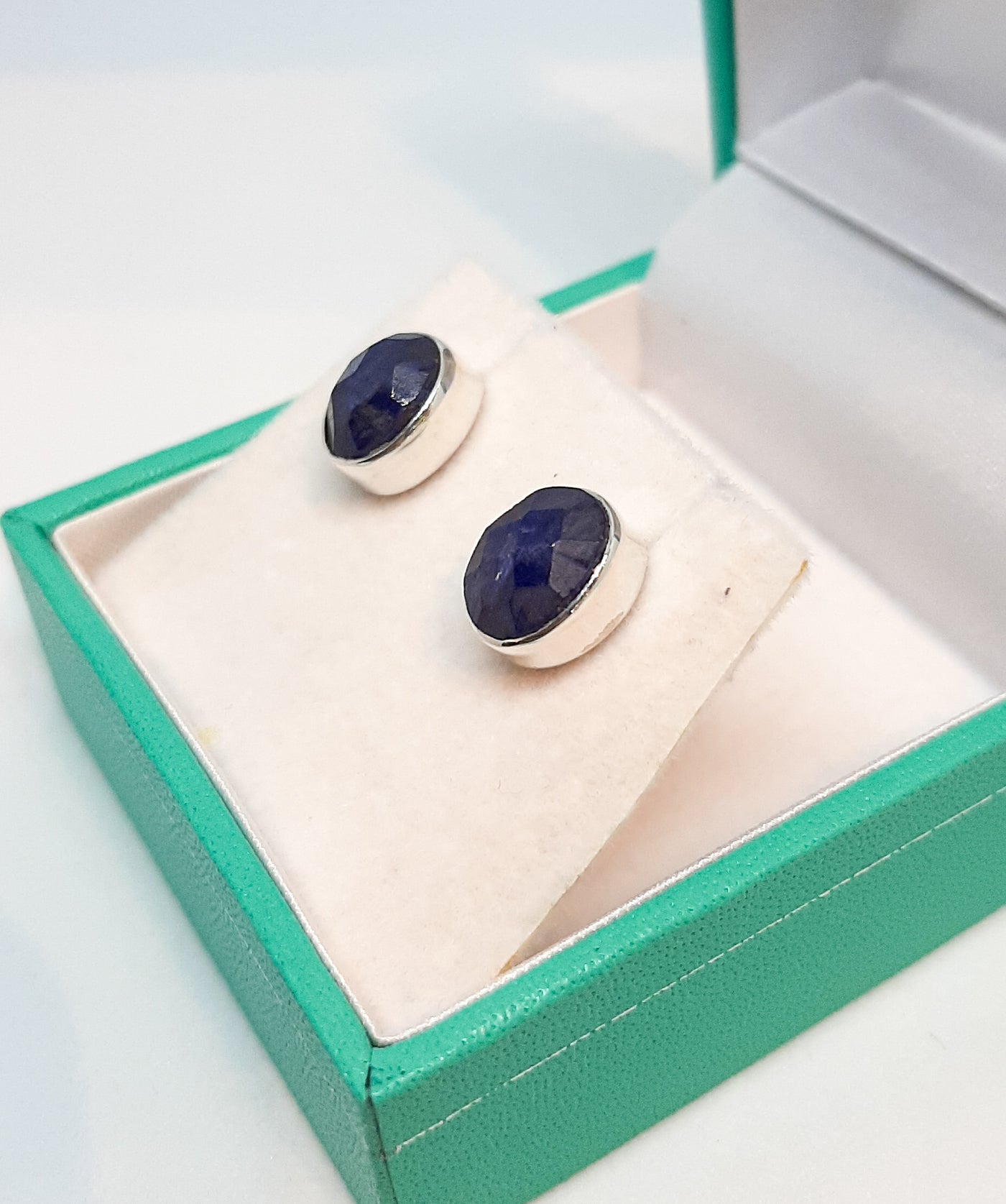 Sapphire Oval Stud Earrings