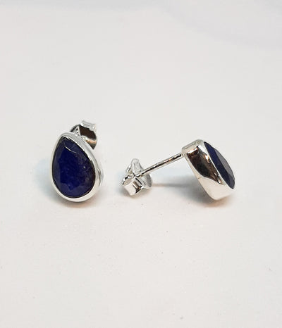 Sapphire Teardrop Stud Earrings