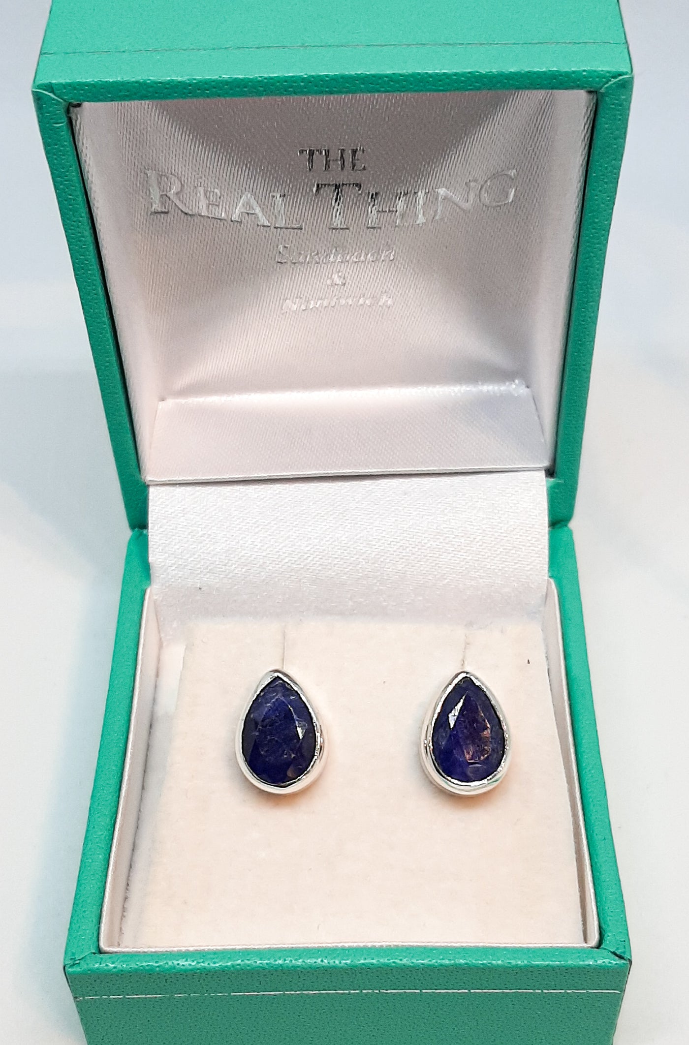 Sapphire Teardrop Stud Earrings