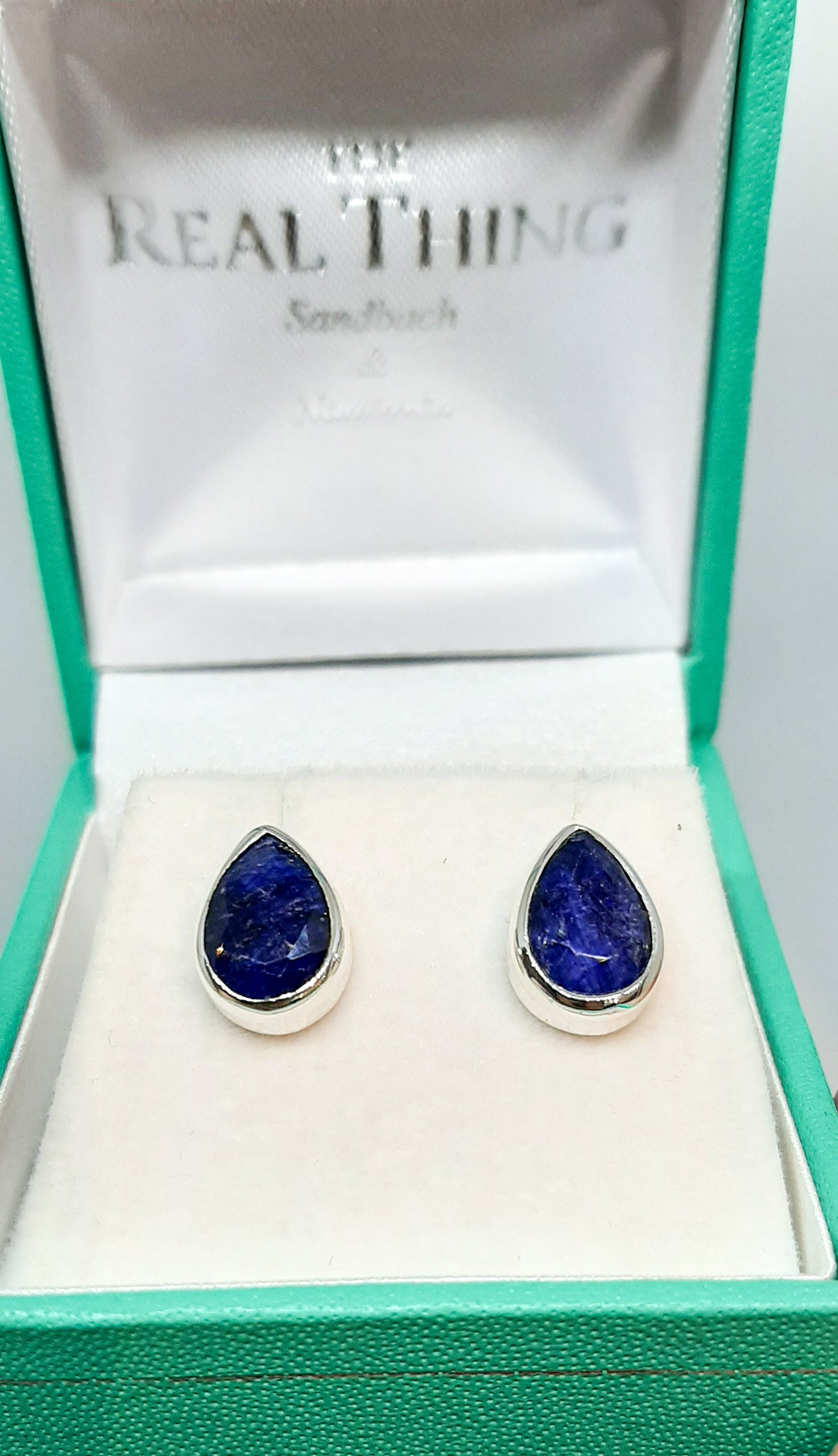 Sapphire Teardrop Stud Earrings