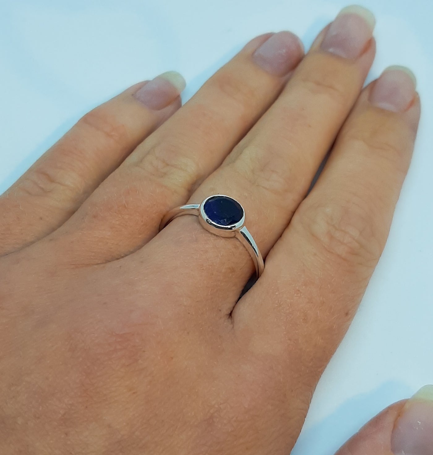 Sapphire Round Stone Ring