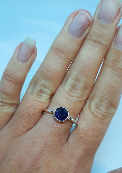 Sapphire Round Stone Ring