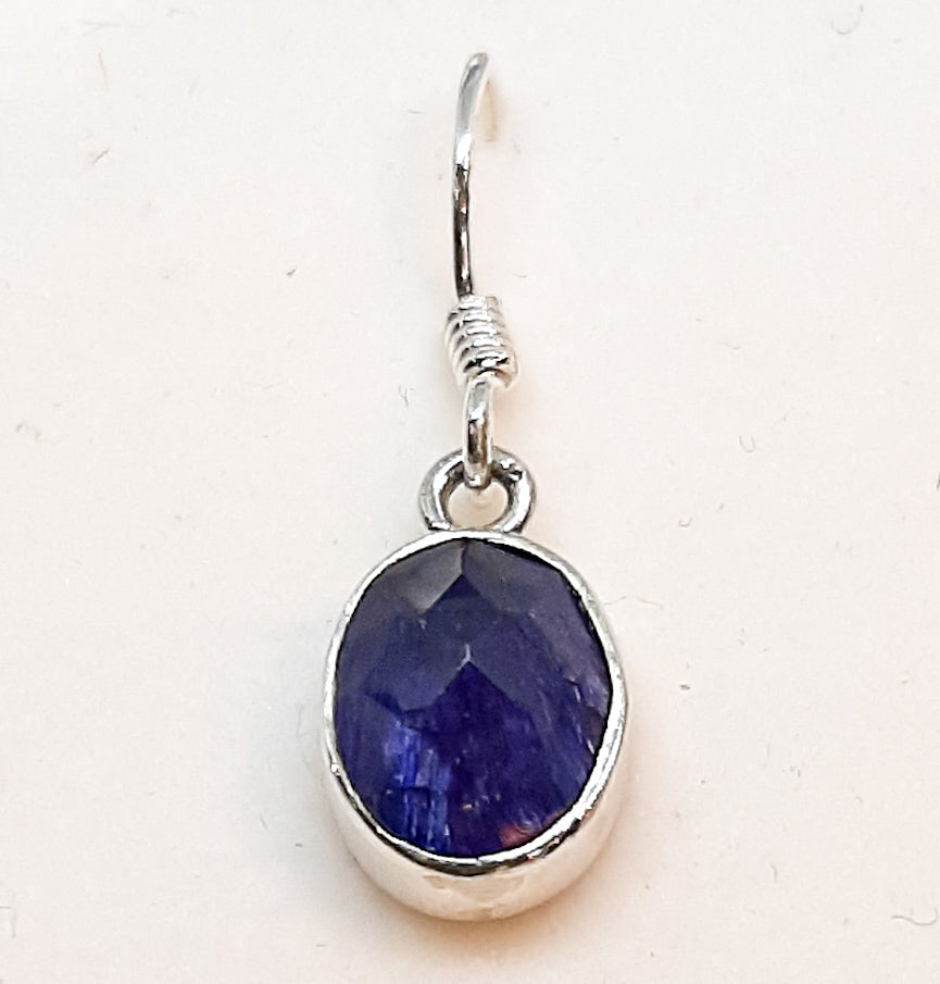 Sapphire Oval Drop Earrings