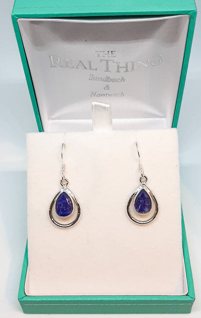 Sapphire Double Tear Drop Earrings