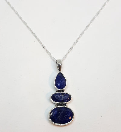 Sapphire 3 Stone Pendant