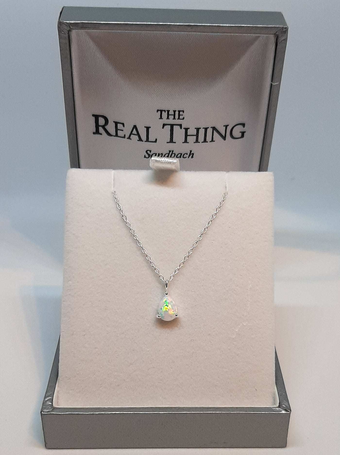 Opal Teardrop Claw Set Pendant