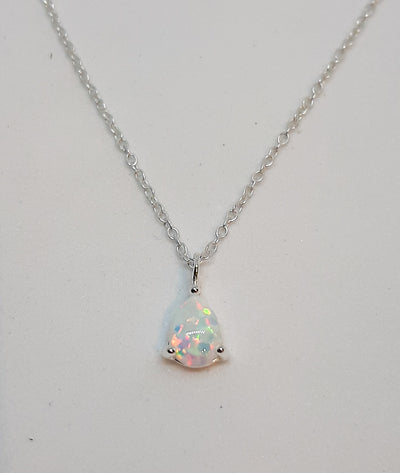 Opal Teardrop Claw Set Pendant