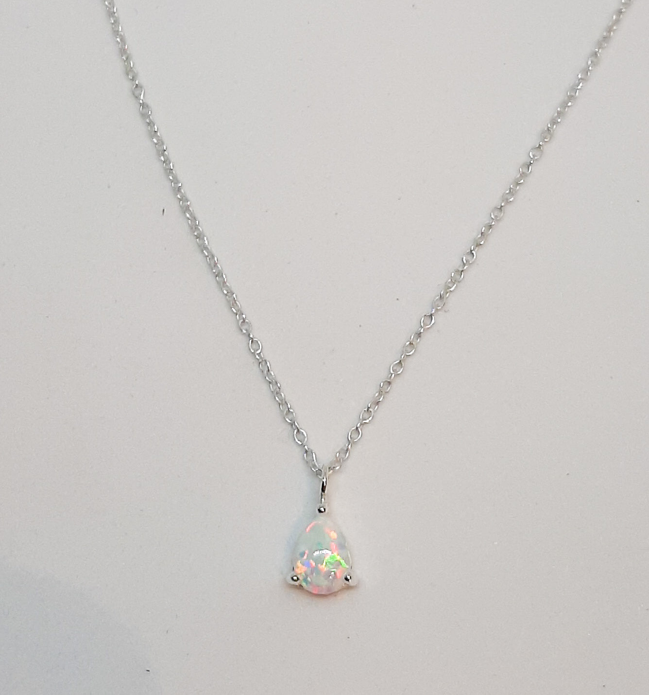 Opal Teardrop Claw Set Pendant