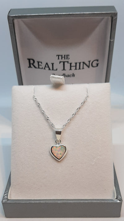 Opal Heart Pendant