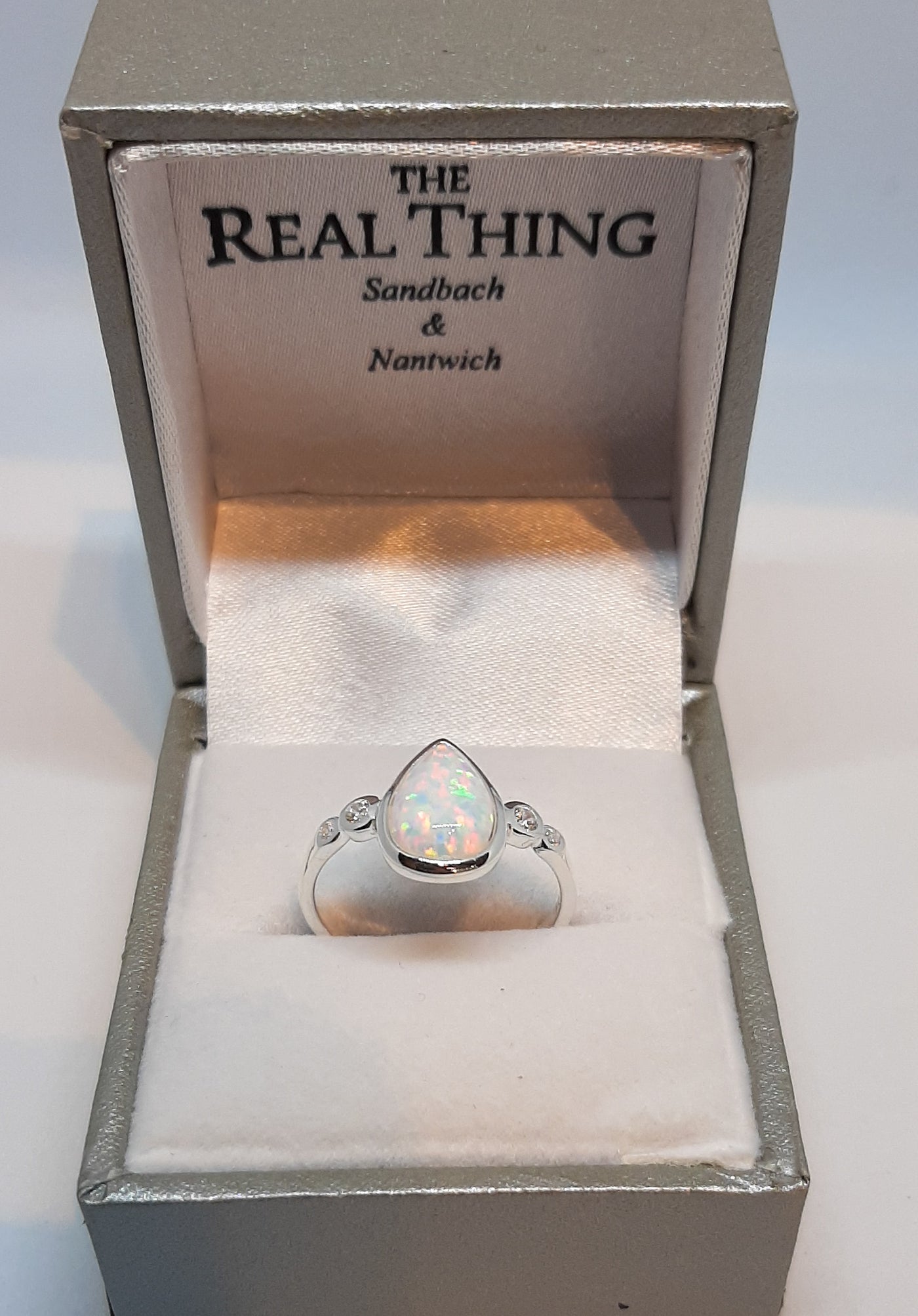 Opal Teardrop Ring