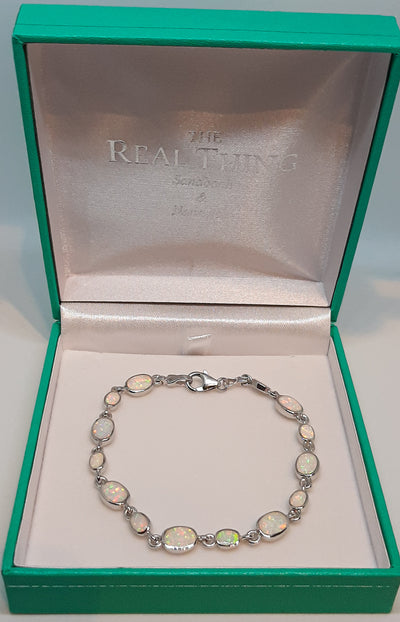 Opal Oval Link Bracelet