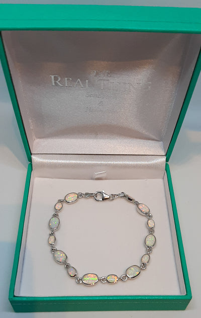 Opal Oval Link Bracelet