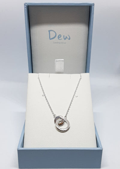 Dew Two Linked Circles Necklace