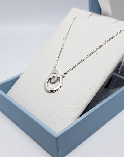 Dew Two Linked Circles Necklace